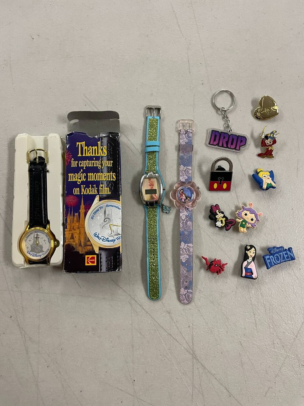 Disney 25th Anniversary Watch Walt Disney World Kodak Promo Box Plus Bonus Items